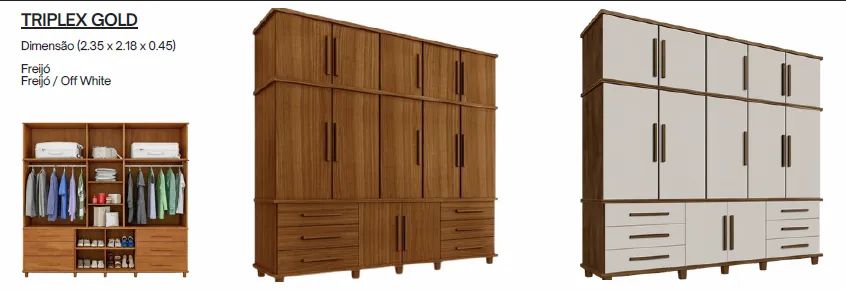 Guarda Roupa Triplex Gold Novo - Foto 3