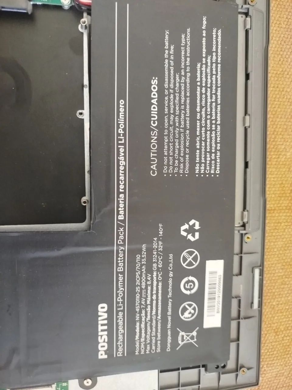 Partes e peças Positivo Motion C4500 placa bateria e carcaça  - Foto 3