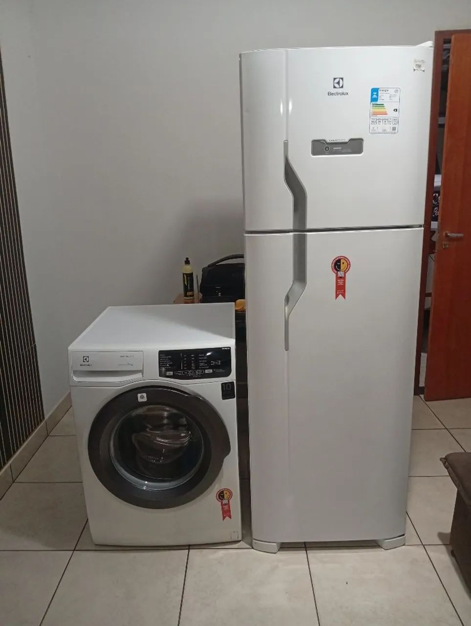 Geladeira e lava e seca 