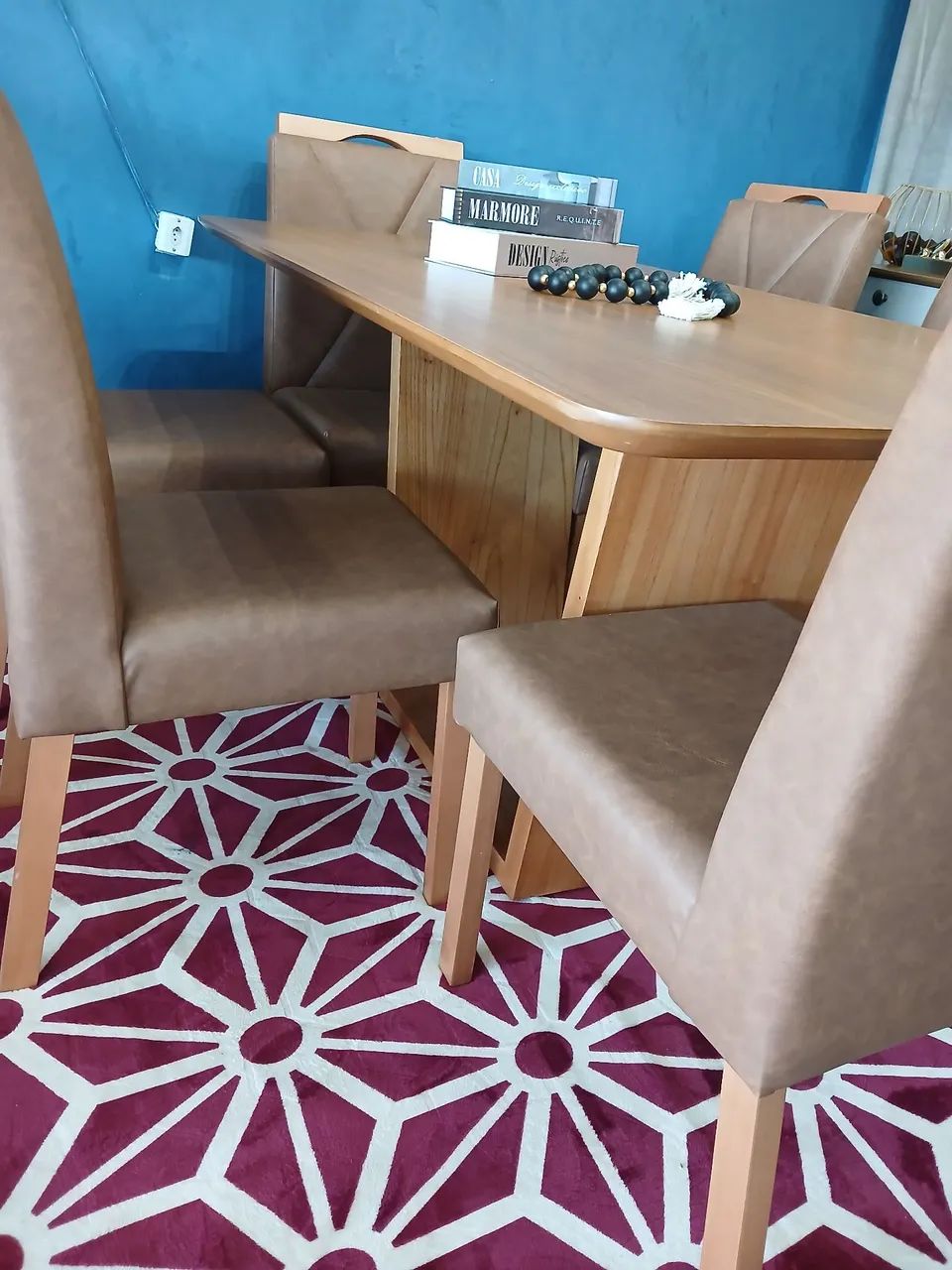 Conjunto Mesa Atenas com 6 Cadeiras Carol Slim  - Foto 3