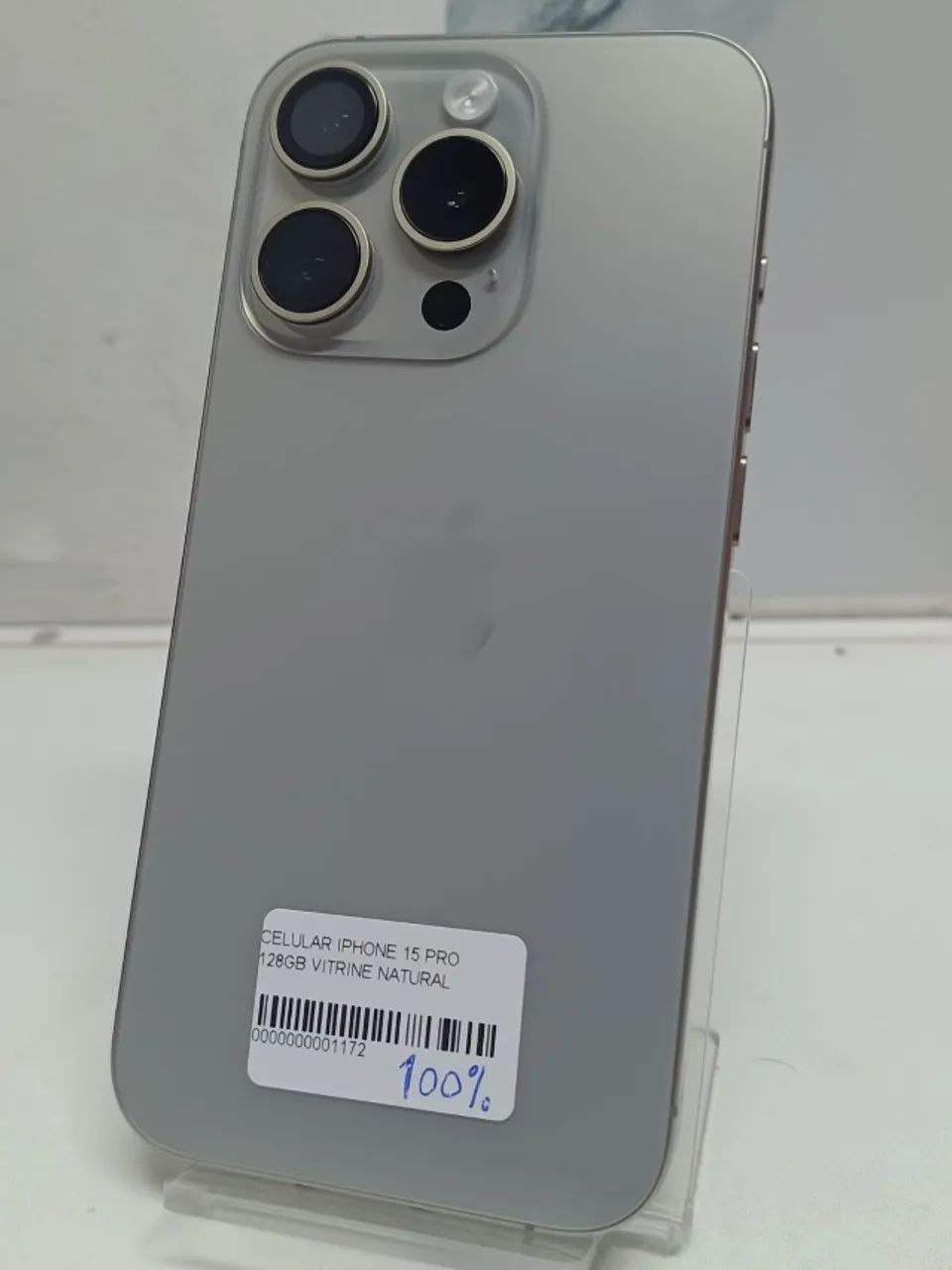 APPLE! iPhone 15 pro 128gb desert natural semi novo de vitrine com