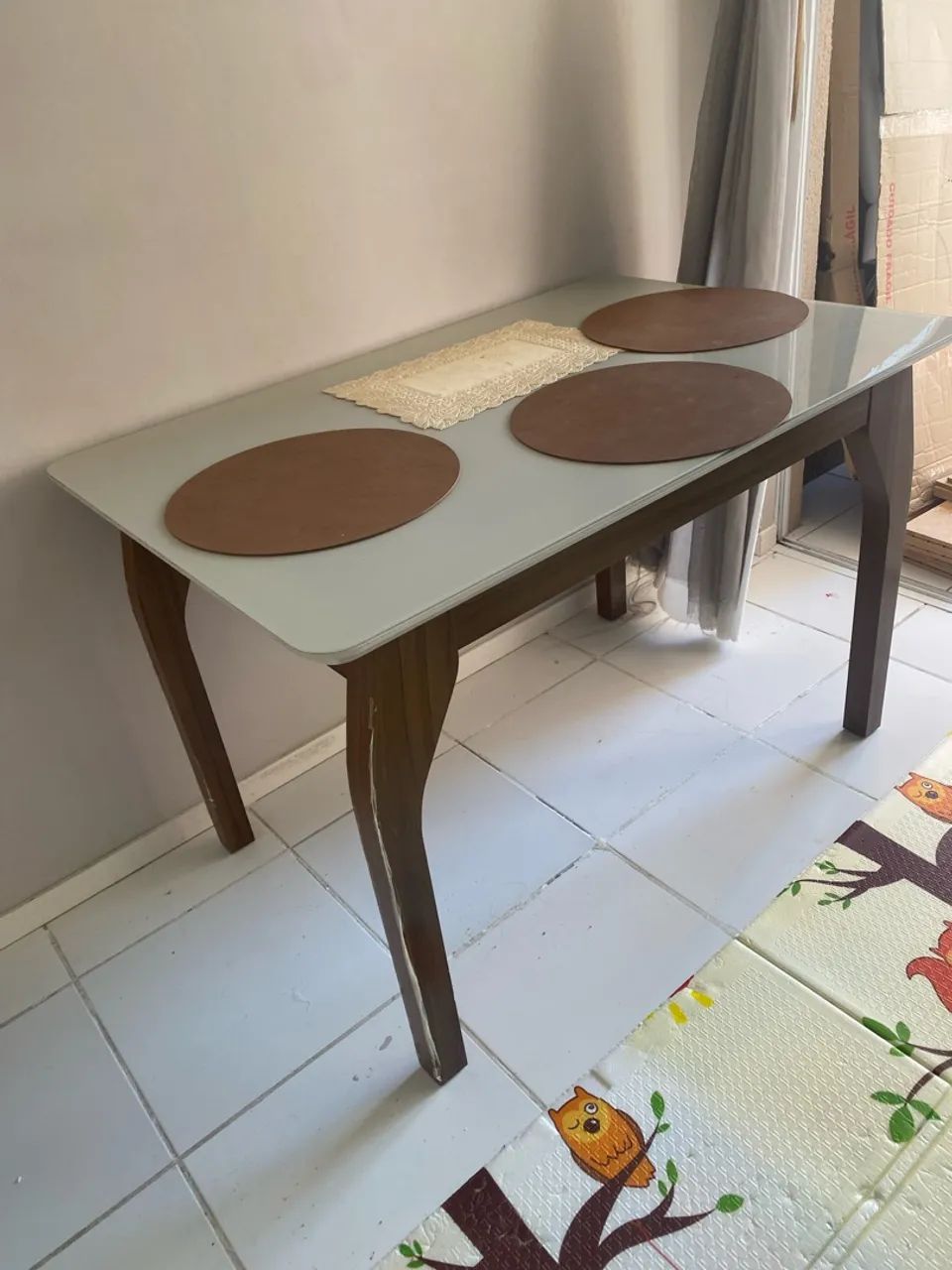 Mesa 1.20 X 80 Retangular com vidro  - Foto 5