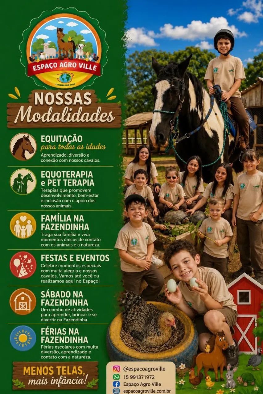 Modalidades para diversão e aprendizado e modalidades terapêuticas 