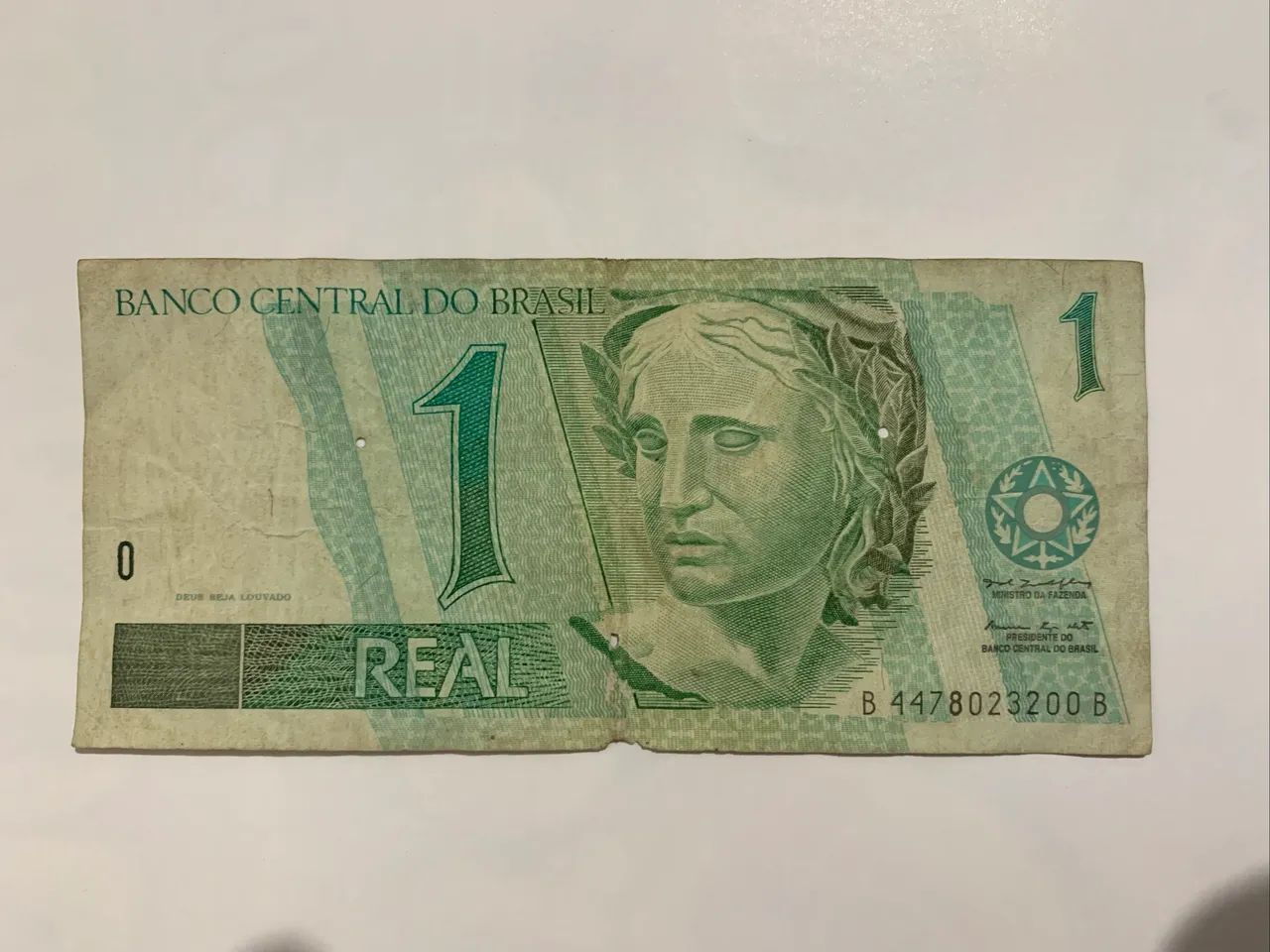 Cédula nota 1 real segunda série de 1997 a 2003