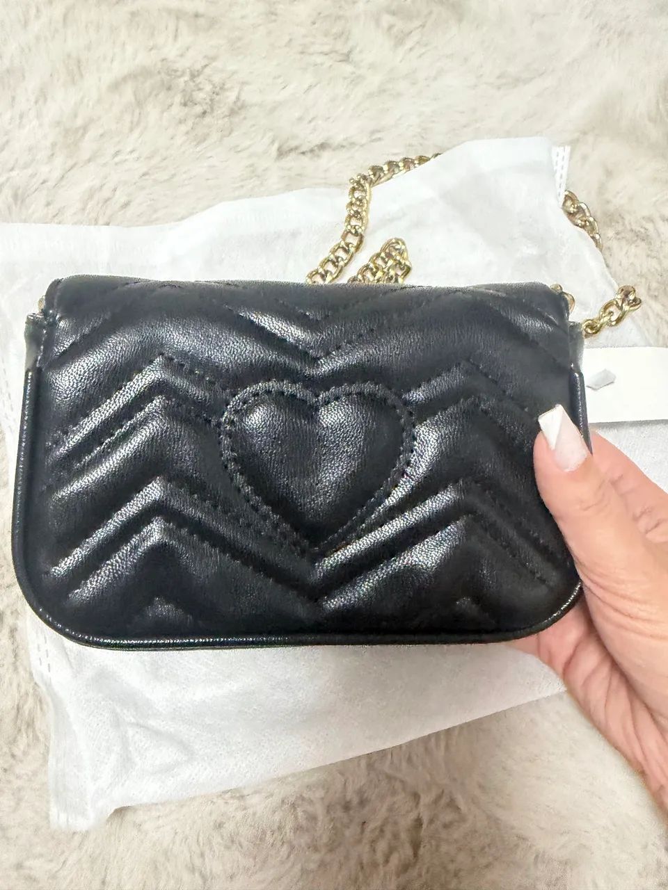 Bolsa Gucci em couro linha premium 