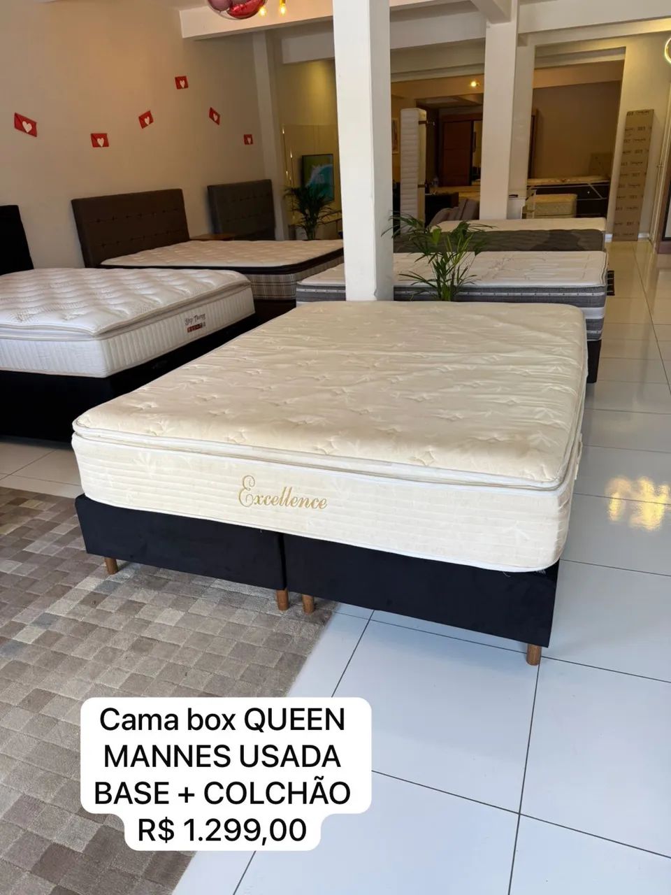 Cama box QUEEN MANNES USADA - ENTREGAMOS 