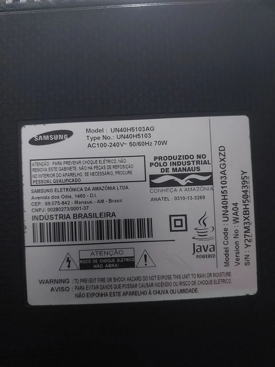 Tv samsung 50 com defeito - Foto 2