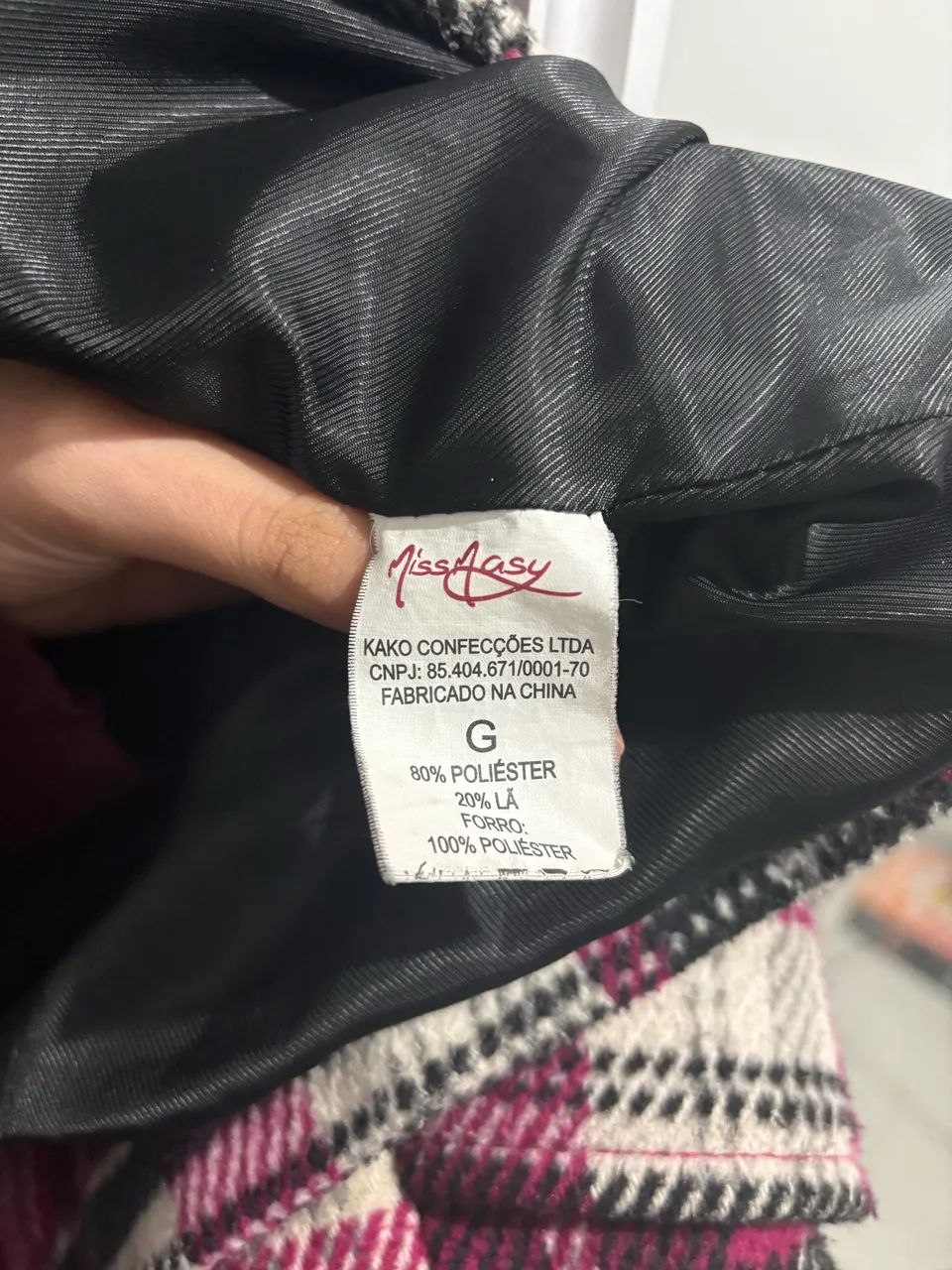 casaco de frio feminino xadrez  - Foto 2