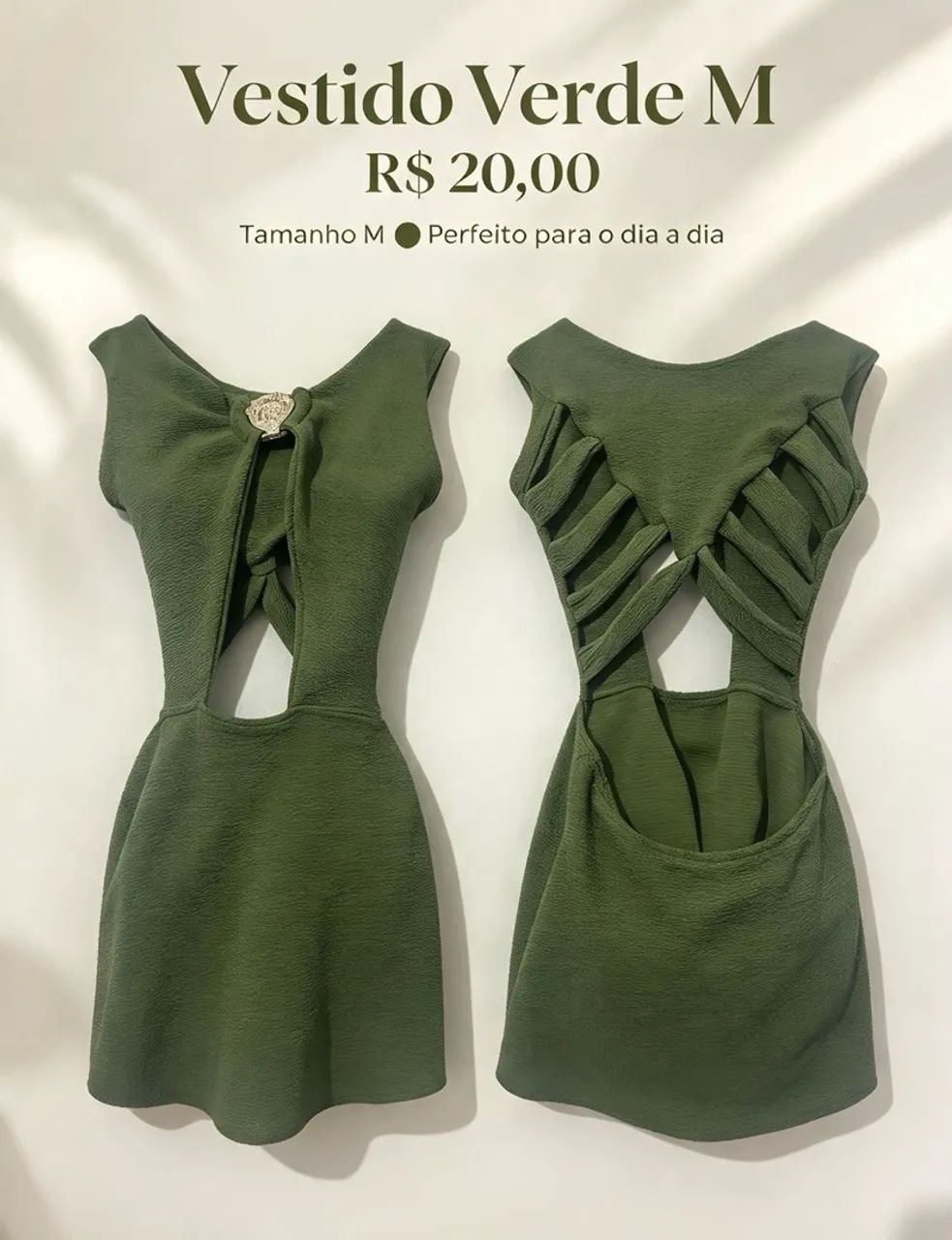 vestido verde curto