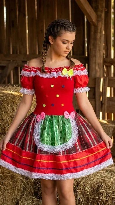 Vestido Junino Infantil - Foto 2
