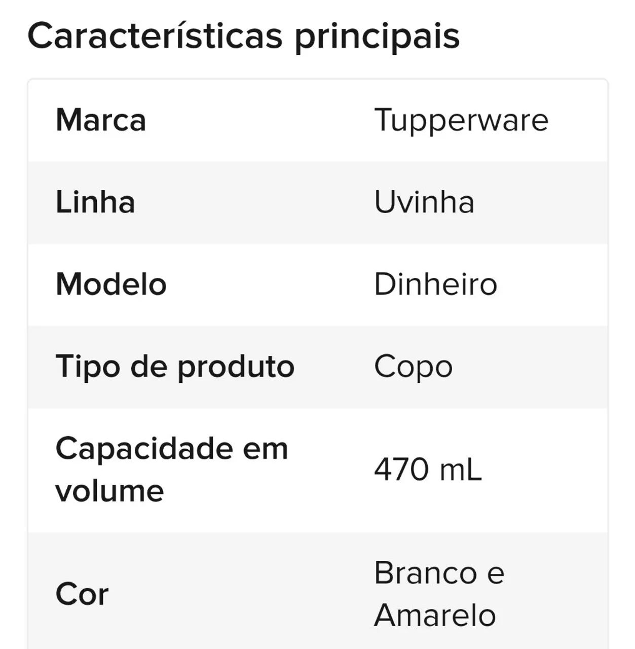 Copo com Bico Dinheiro Tupperware  - Foto 2