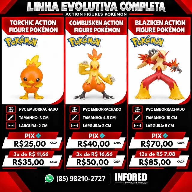 Action Figures Colecionáveis em PV
