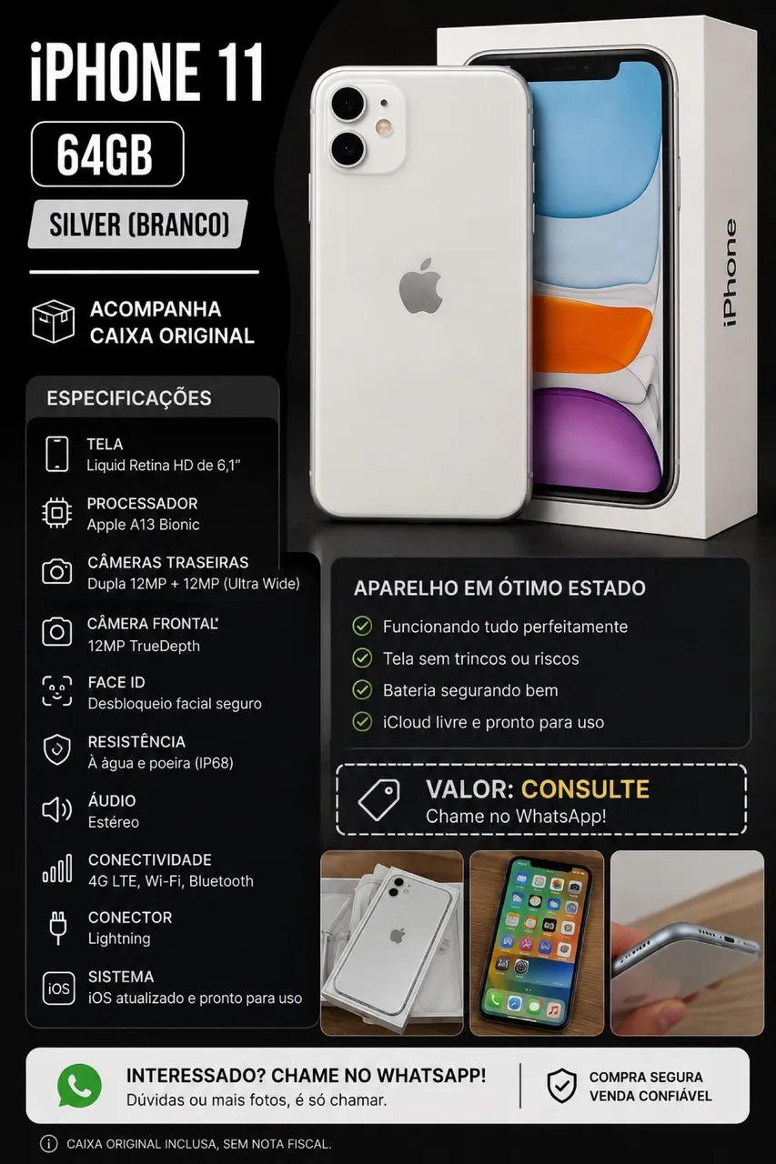 iPhone 11 64gb aceito proposta - Celulares e Smartphones - Morada