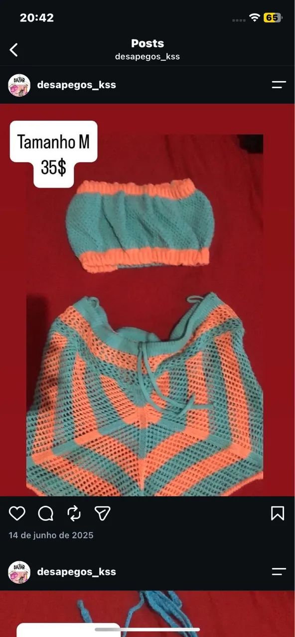 Conjunto tricô 