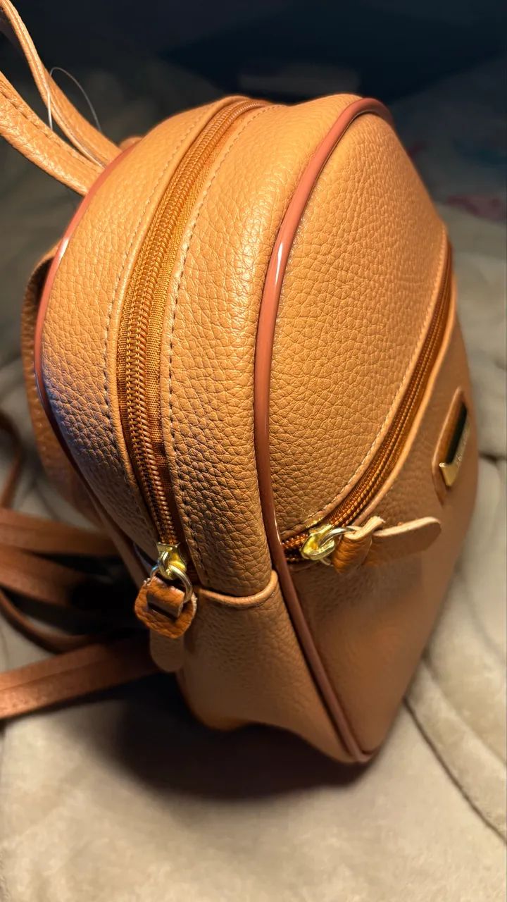 Mochila pequena nude - Couro Fino - Foto 2