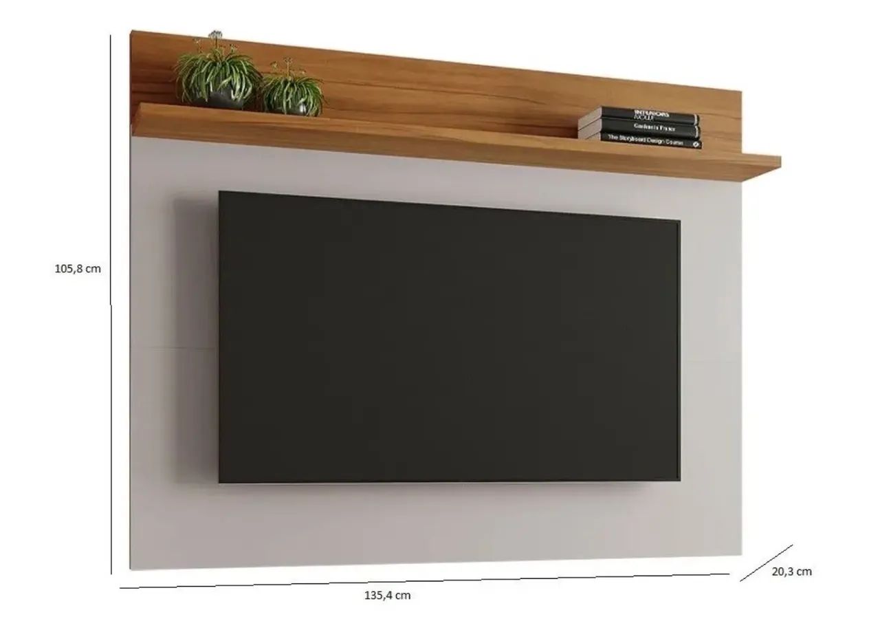 TV Stand for TVs up to 50 inches - Off-white/Freijó
