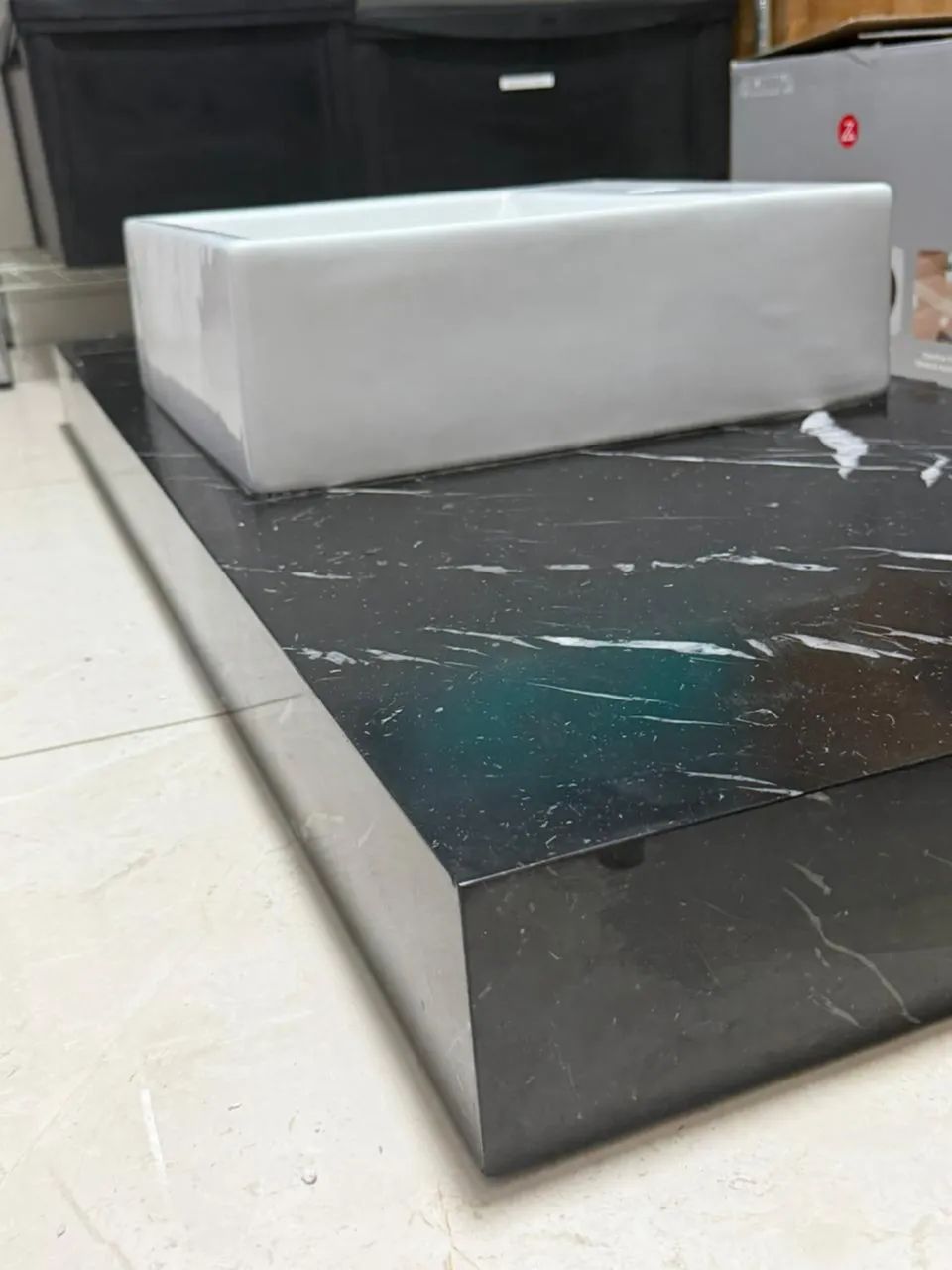 Bancada Marmore Nero Marquina com Cuba Celite - Foto 2