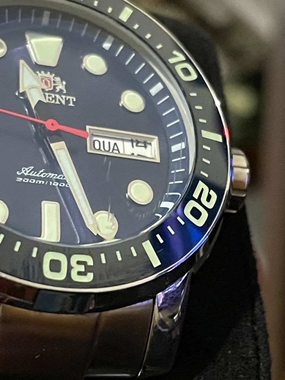 Relógio Orient Automático Diver 200M Original Azul Completo - Foto 5