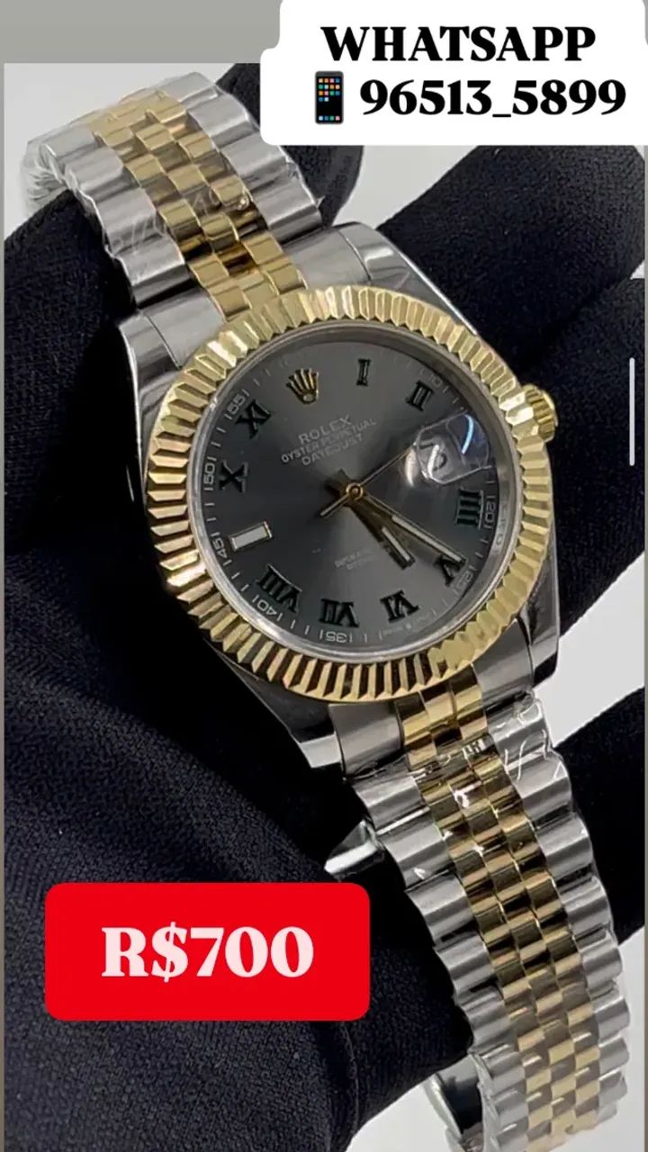 Relógio ROLEX AUTOMÁTICO WIMBLEDON MISTO ENTREGAMOS - Foto 4