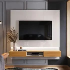 Painel Para Tv Até 70 Polegadas Com 2 Gavetas Ripado 3D - Promoção - Foto 2