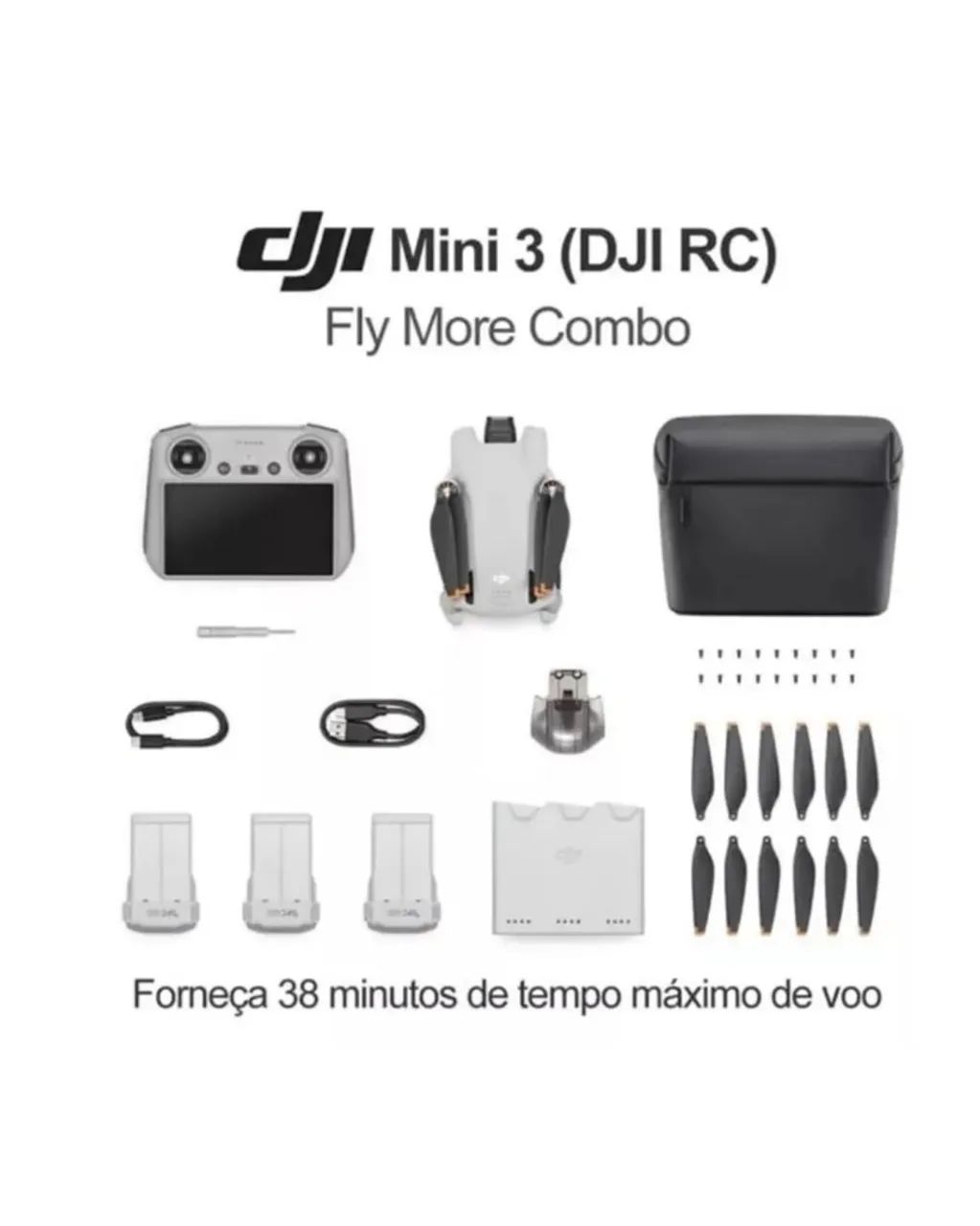 Drone DJI mini 3 combo fly more semi novo 