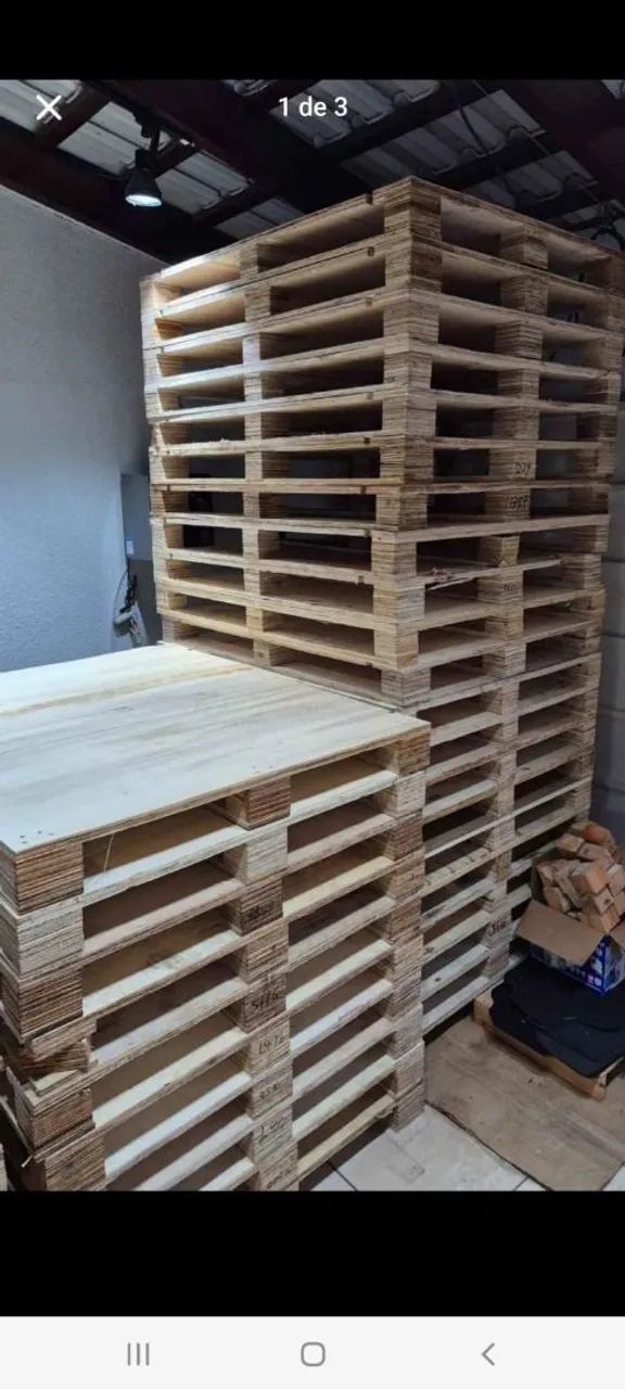 Pallets seminovos compensado resistente medida 1.30mt por 1.10mt, entrega rápida.  - Foto 3