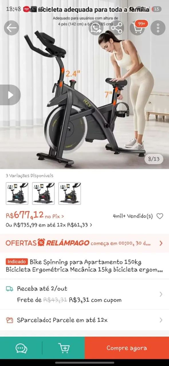 Bike para apartamento 