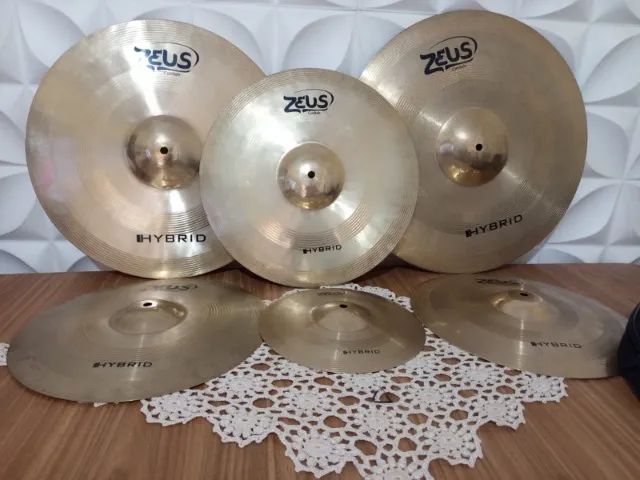 VENDE-SE JOGO DE PRATOS ZEUS HYBRID + BAG! - Instrumentos musicais