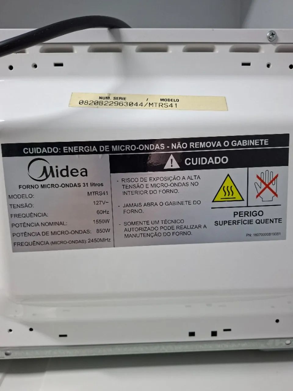 Micro-ondas Midea 31L Branco (MTRS41) - Foto 5