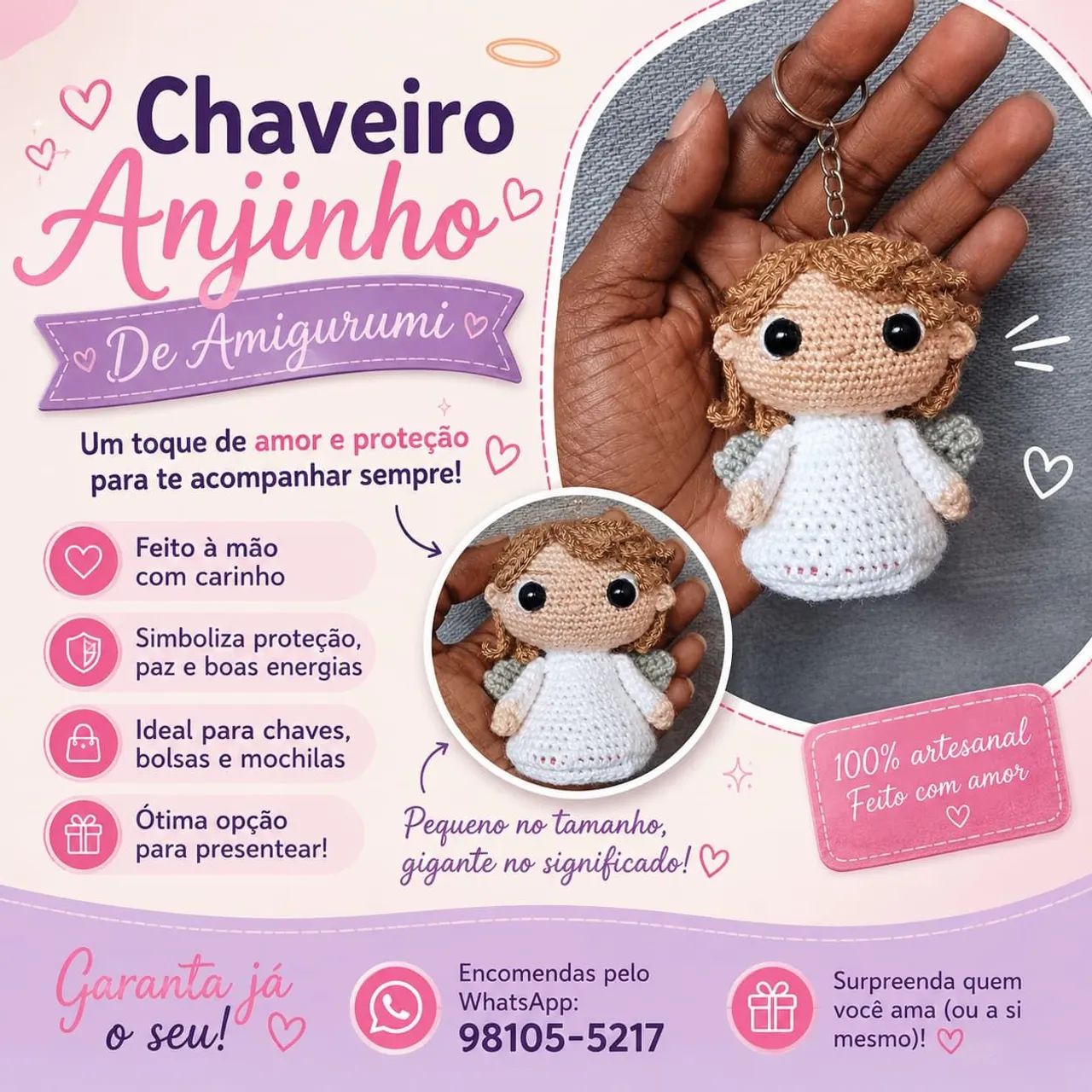 Amigurumi de anjinho 