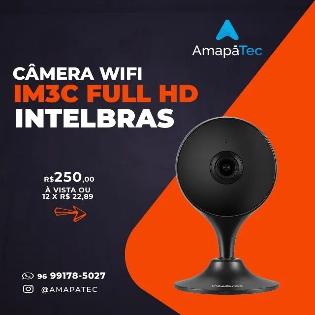 Câmera  Wi-fi Full HD iM3C Preta Intelbras