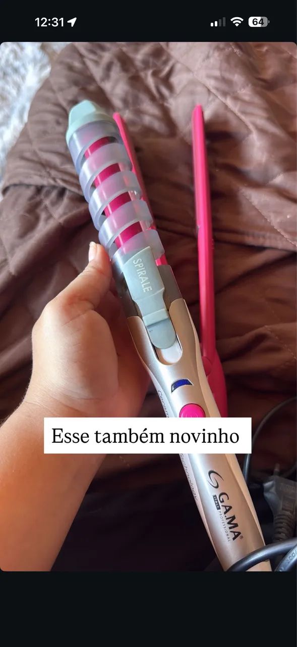 Babyliss gama spirale profissional rosa 