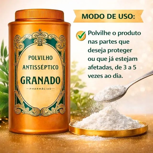 Talco Granado Tradicional Antisséptico 200gr Frasco - CM0005 - Foto 2