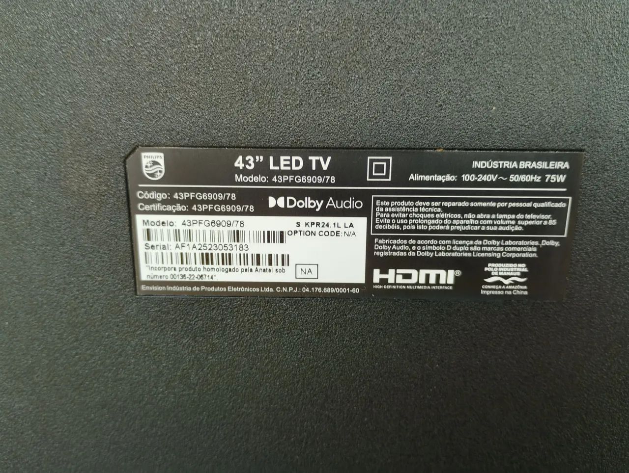 Tv Philips Smart tv Android 43; polegadas. - Foto 2