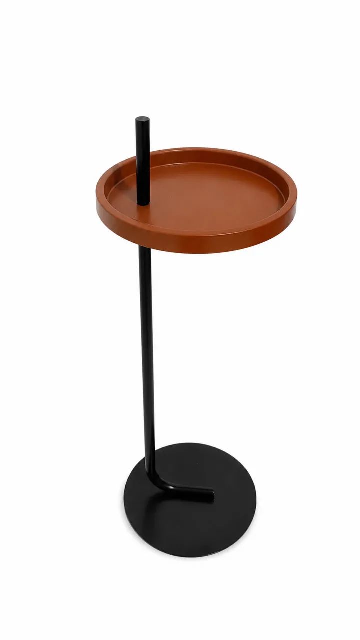 Mesa Lateral Redonda de Apoio Sofá Sala de Estar Moderna SIDE