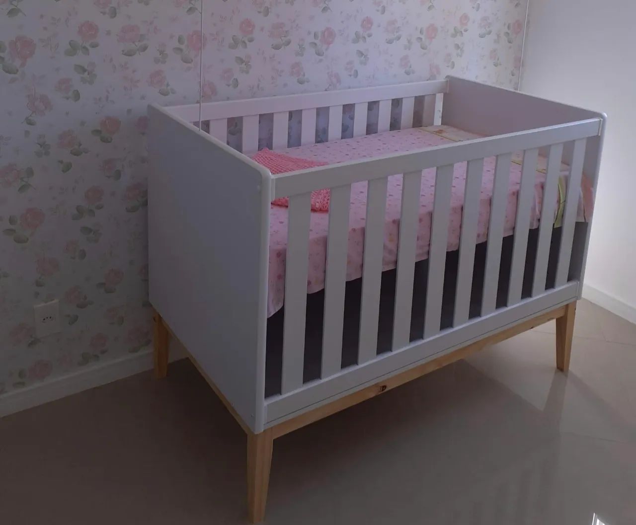 Berço cama infantil com colchão
