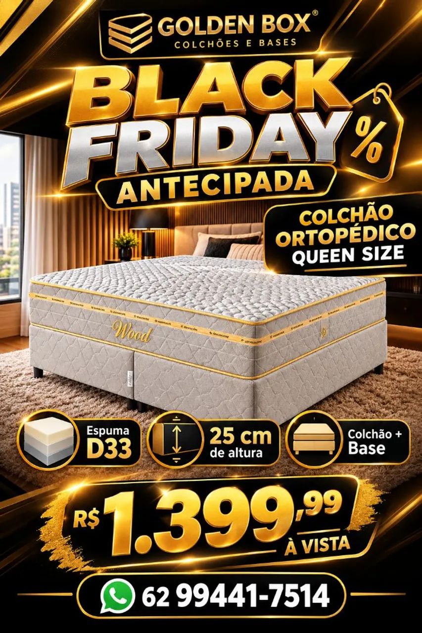Colchão ortopédico D33 Queen size 