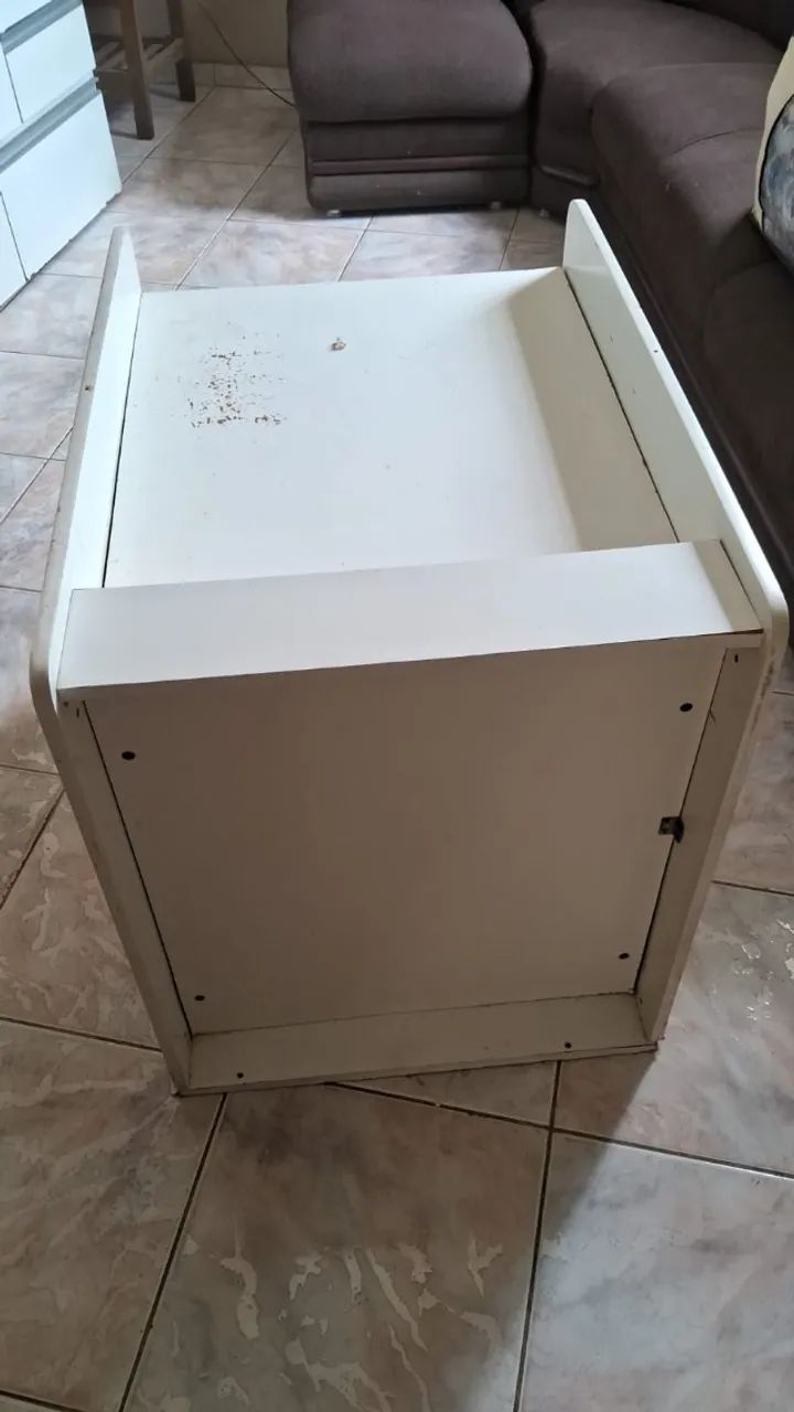 trocador de bebê com gavetas em MDF branco - Foto 4