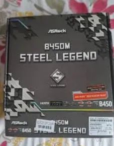 Placa mãe steel legend B450M +  processador ryzen 7 5700g, UPGRADE, kit am4 ddr4 - Foto 2
