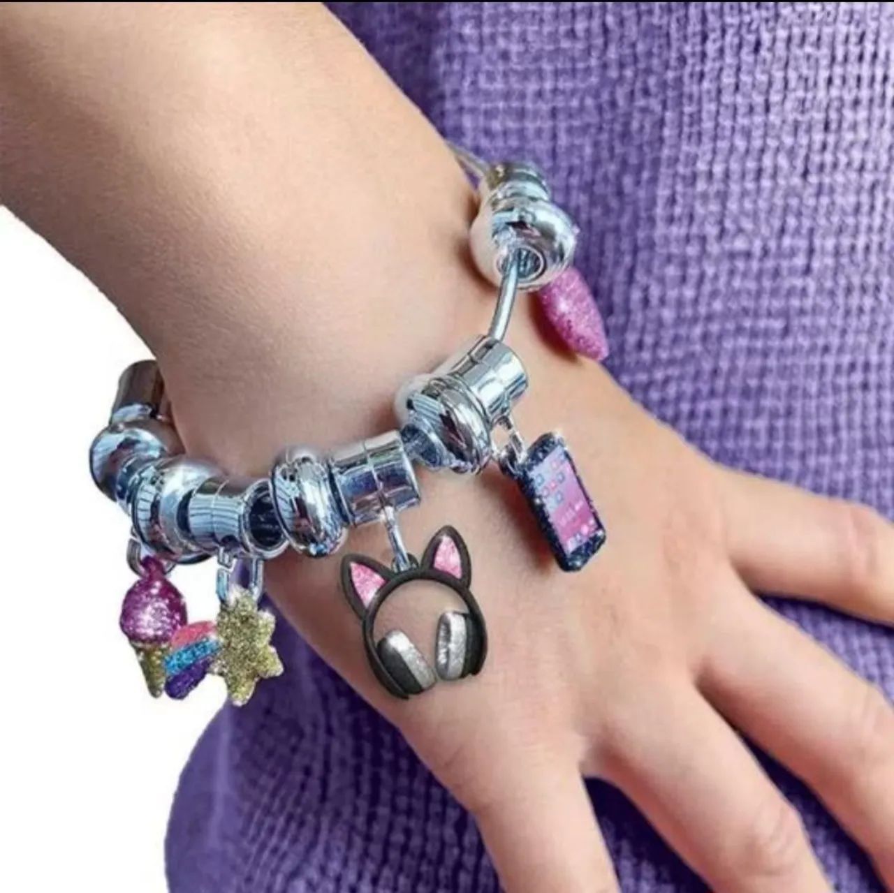 Kit com 3 Pulseiras Shake'n Shimmer com Glitter  - Foto 3