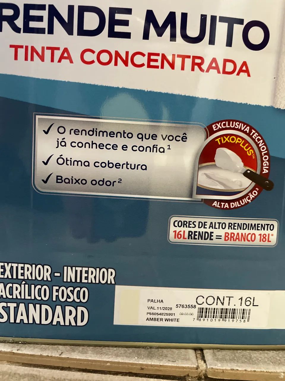 Tinta Coral Rende Muito - Cor Palha - lata com aprox 10 litros (sobra de obra)