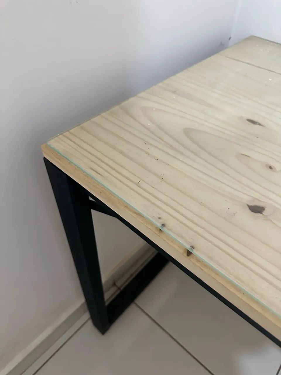 Mesa industrial com vidro - Foto 2