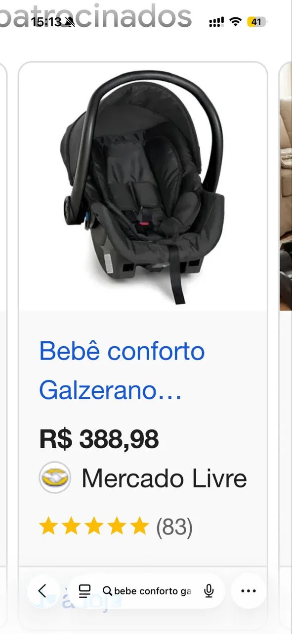 Bebê conforto novo galzerano 