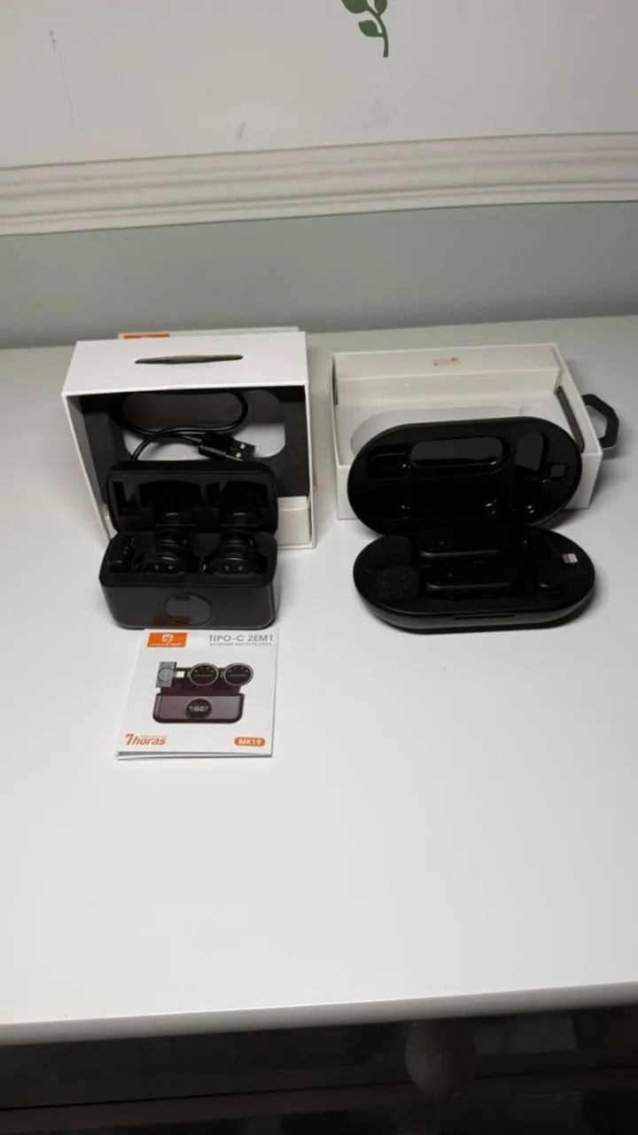 2 microfones Lapela tipo C seminovos.  
