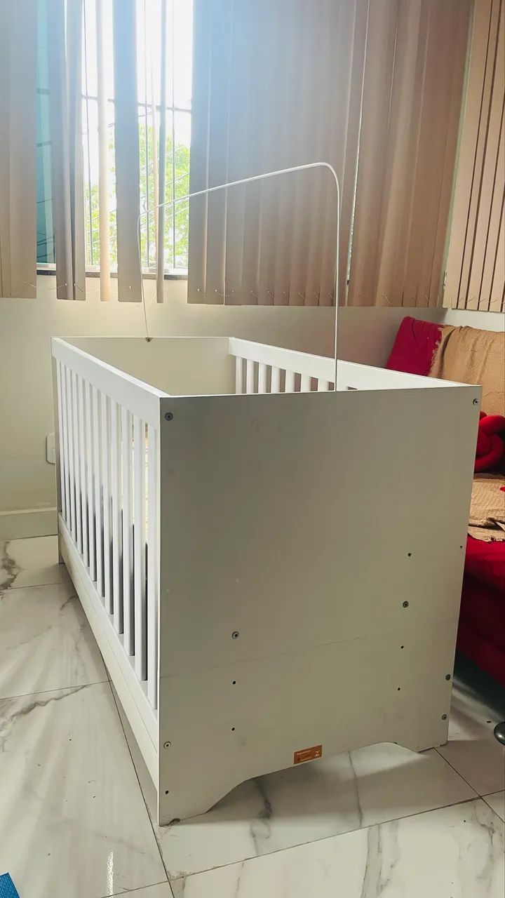 Berço MDF 3 em 1 + colchão + Vira cama  - Foto 3