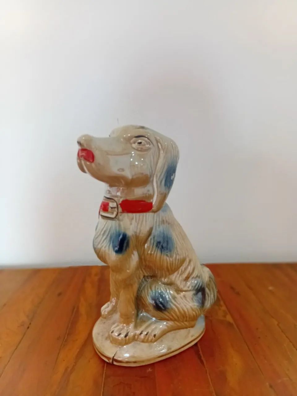 Cachorro Decorativo Antigo em Cerâmica Pintada - 20cm - Foto 2