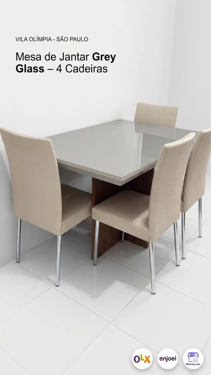 Mesa de jantar com 4 cadeiras a venda - Foto 3