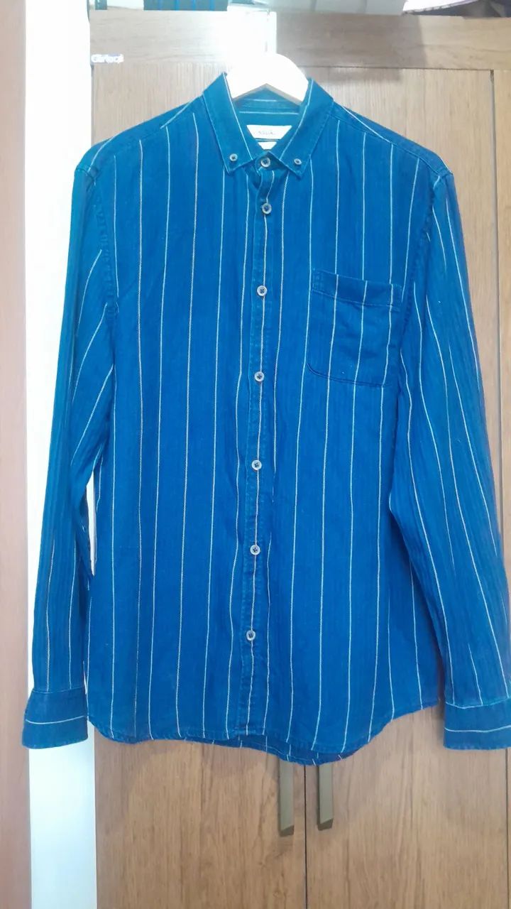 Camisa social azul royal - Foto 4