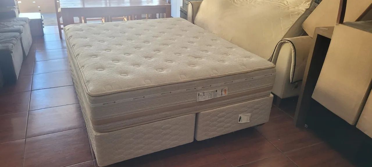 Cama box Queen size colchão herval molas ensacadas  - Foto 4