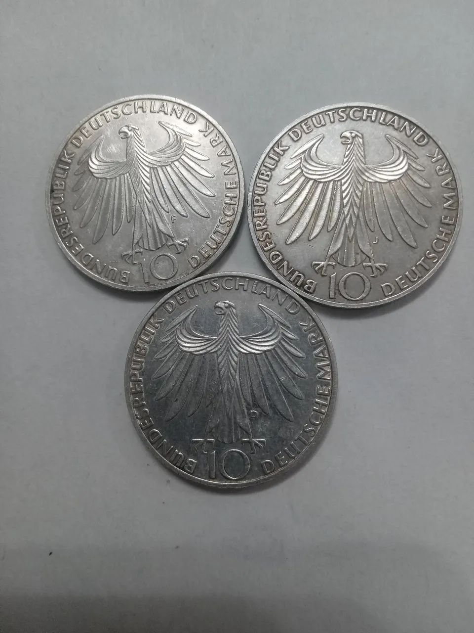 Moeda Alemanha, 10 Marks, 1972 , valor unitario